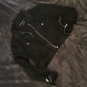 Black crop jean jacket